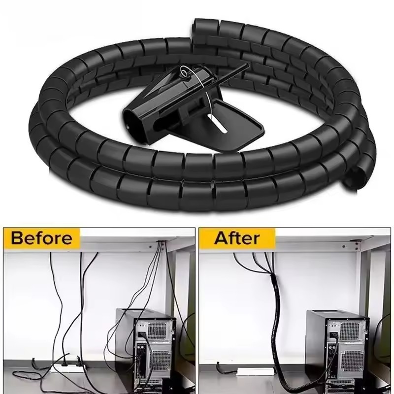 Cable Lock Flexible - Pelindung Kabel Spiral Fleksibel 2M/1M, Pengatur